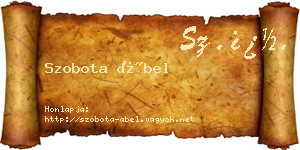 Szobota Ábel névjegykártya