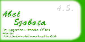 abel szobota business card